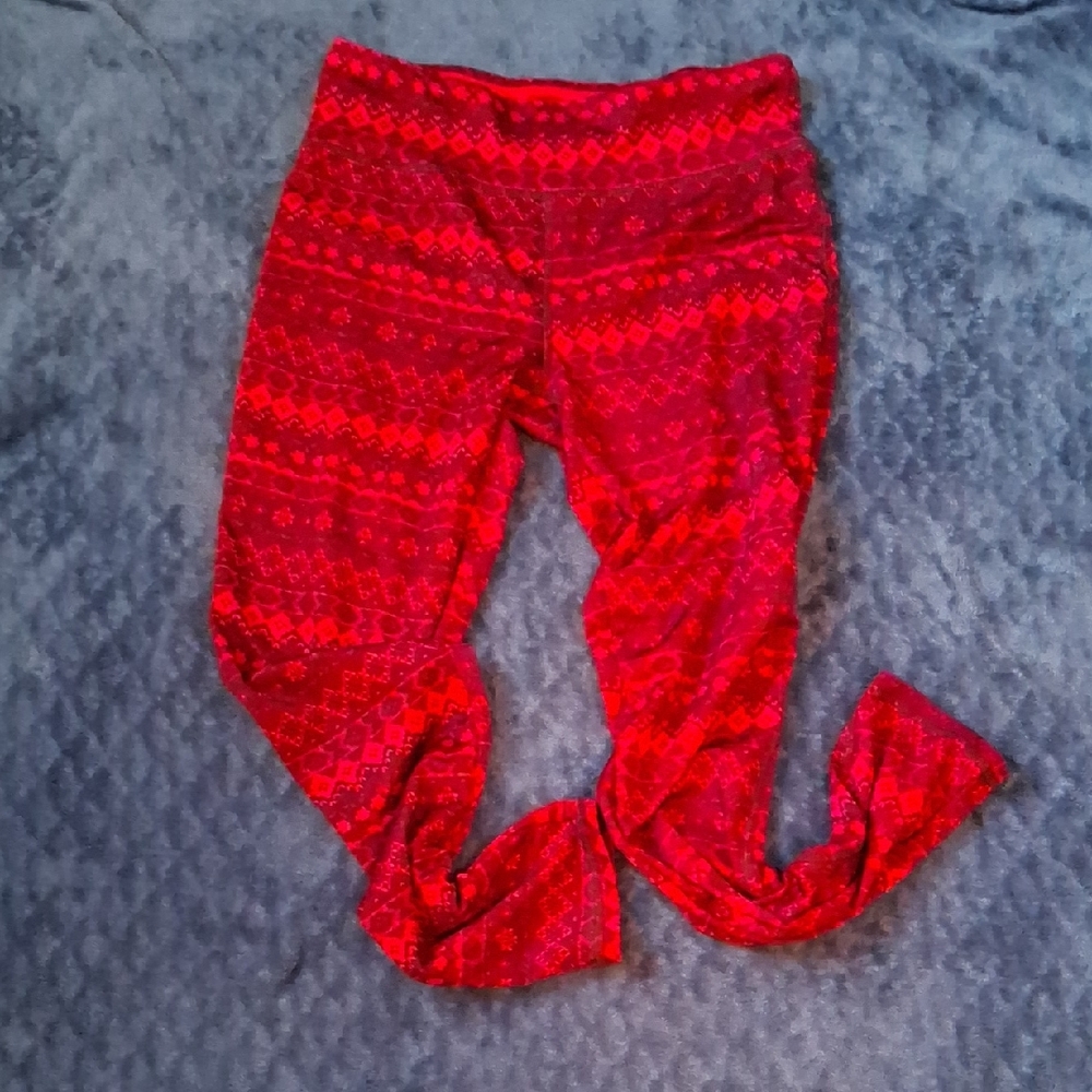 RBX Vibrant Red Patterned Leggings
